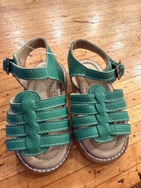 Kids Teal Leather Fisherman Sandals - Unbranded Elephantito Sz 6 baby unisex